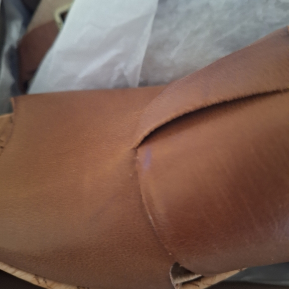 Kork-Ease Alex Boho Leather Wedge Platform Sandals Brown Comfort Slingback Sz 10 - Picture 10 of 12